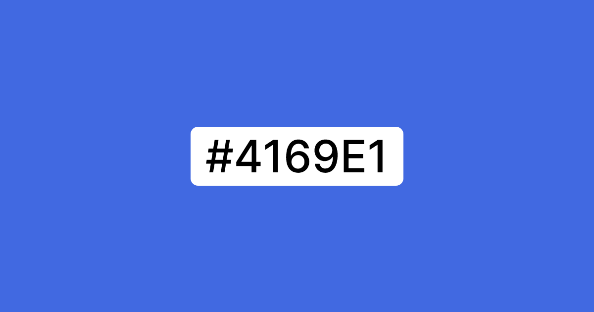 Acrylic Match | #4169e1